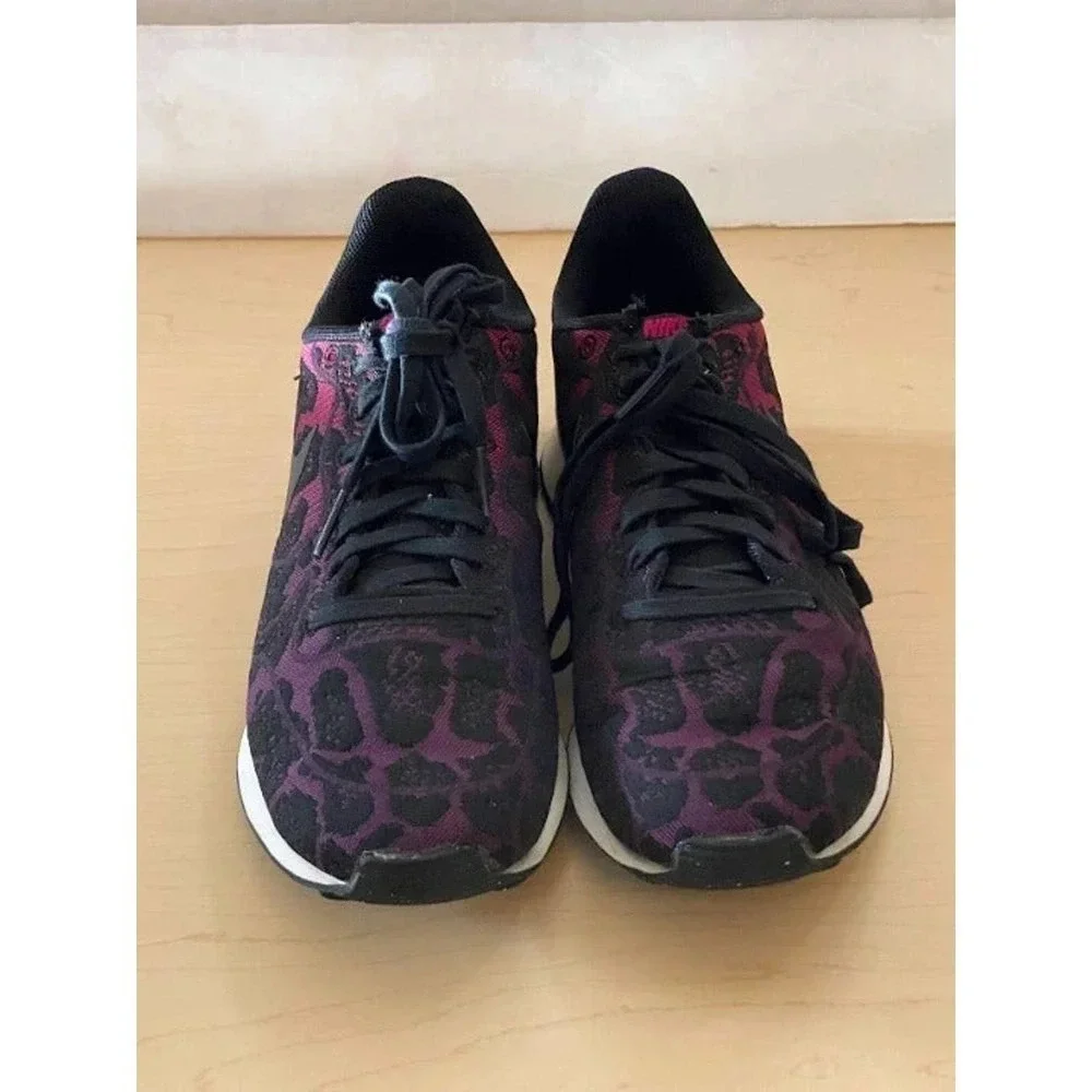 Nike Womens Internationalist Athletic Black US 6 Lace-Up Sneakers Colorful